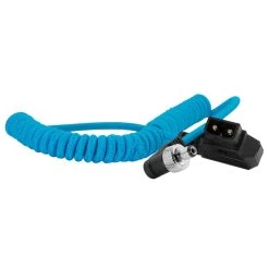 Kondor Blue Coiled D-Tap To Locking DC 2.5mm Right Angle Cable -Pro Cam Shop 3.KB DCTAP 2.5LOCK scaled 1