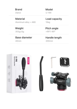 Ulanzi U-190 Fluid Head Video-Tripodkop Hydraulic -Pro Cam Shop 4 13