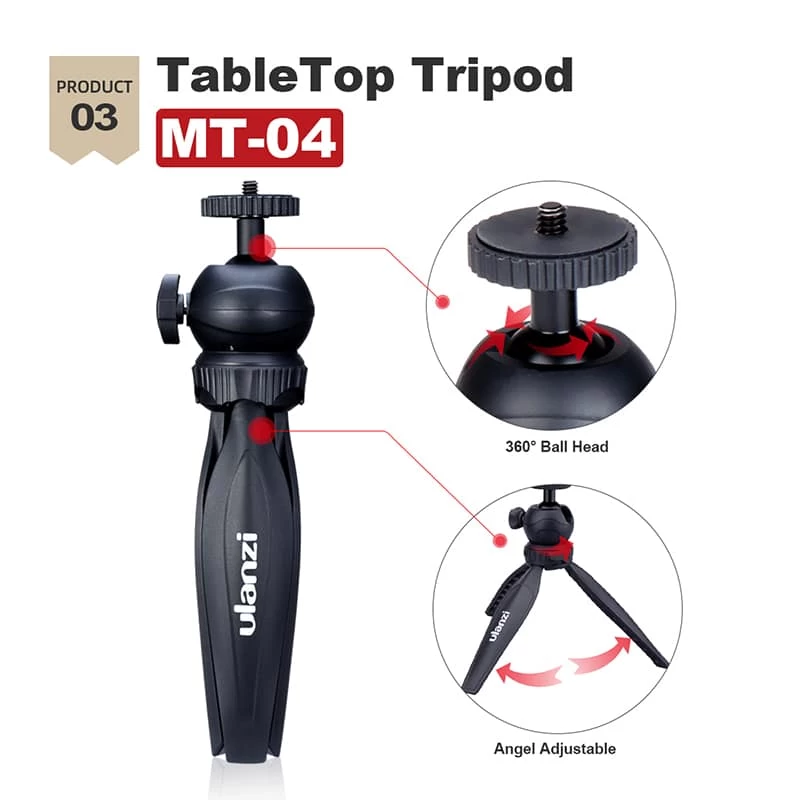 Ulanzi Smartphone Vlog Kit 3: Table Tripod + Holder + Mic 6 Ulanzi Smartphone Vlog Kit 3: Table Tripod + Holder + Mic - Image 6