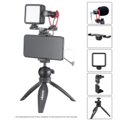 Ulanzi Smartphone Vlog Kit EXTRA: Tripod + Holder + LED + Mic -Pro Cam Shop 5 8