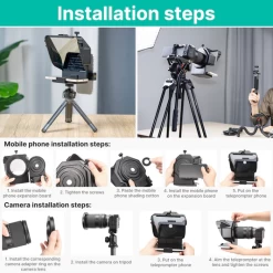 Ulanzi PT-15 Autocue Universal (For Camera + Smartphone) -Pro Cam Shop 6132 06dd 4864 b3a6 e509ce2cbae7 d5f12091 b2be 4224 903f 87c07306e601