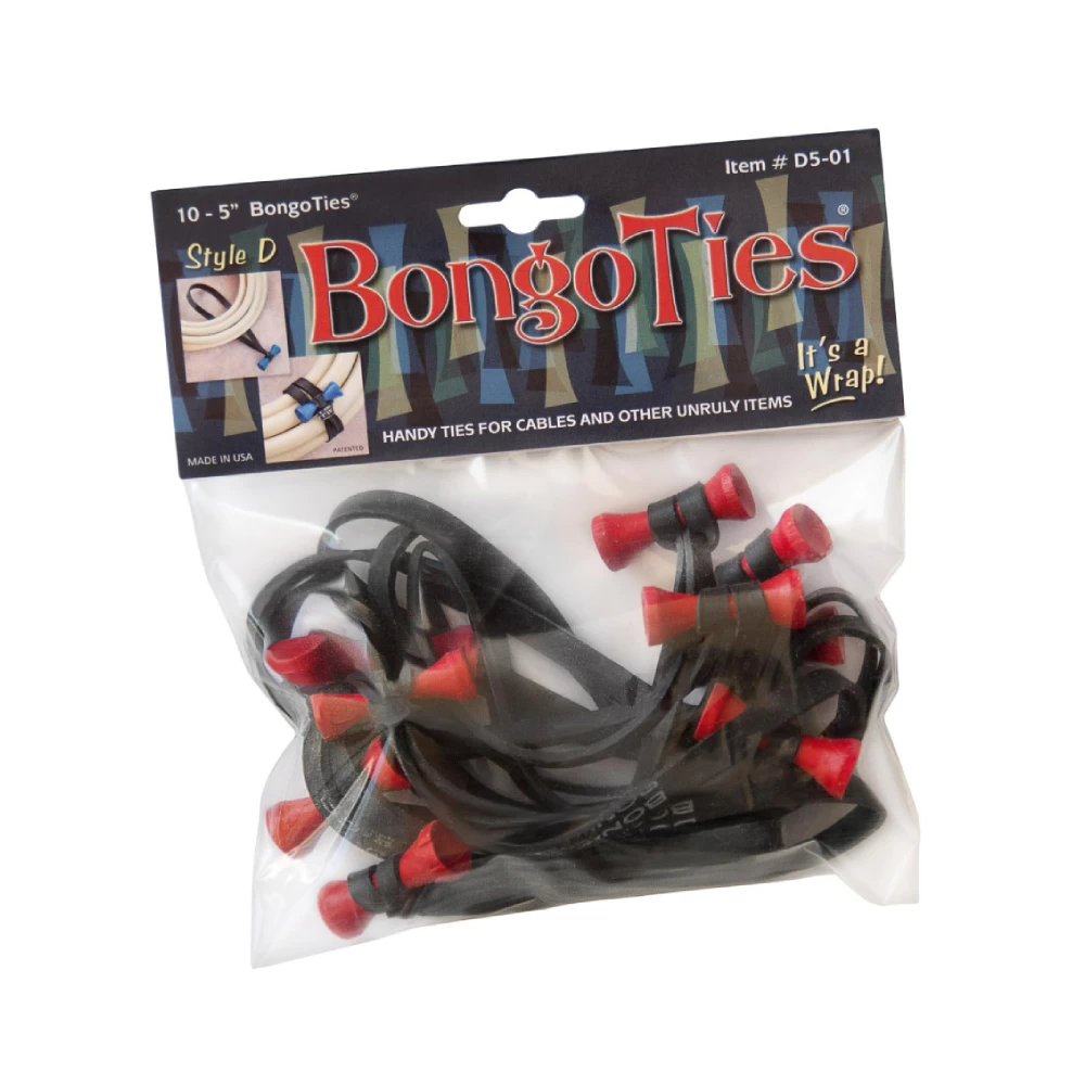 Bongo Ties RED & BLACK “Lava” – 10 Pack “Style-D” 1 Bongo Ties RED & BLACK “Lava” – 10 Pack “Style-D”