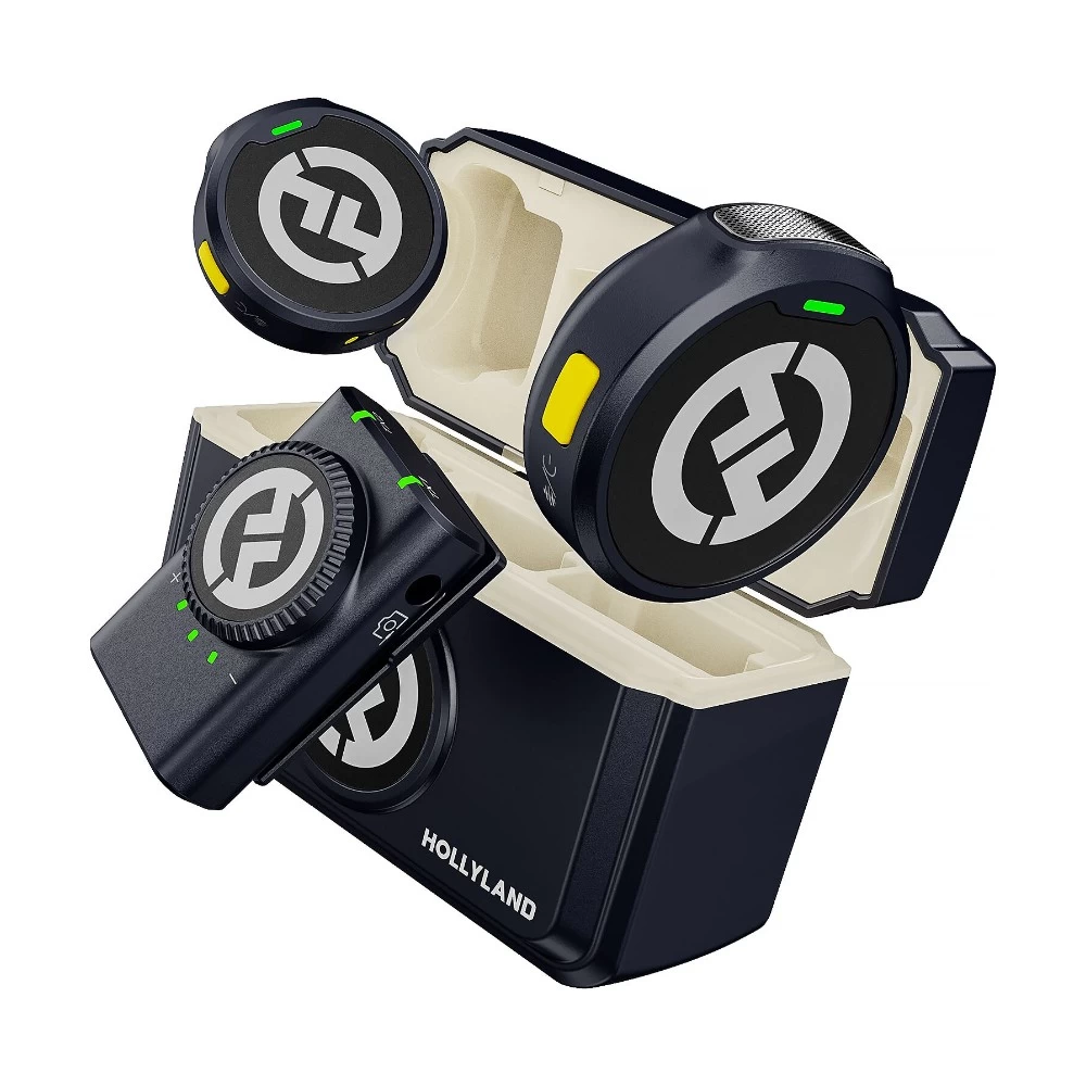 Hollyland LARK M2 DUO Camera-Mount Microphone System (Shine Charcoal) 1 Hollyland LARK M2 DUO Camera-Mount Microphone System (Shine Charcoal)