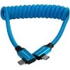 Kondor Blue Coiled Right-angle USB-C To USB-C Cable – Blue