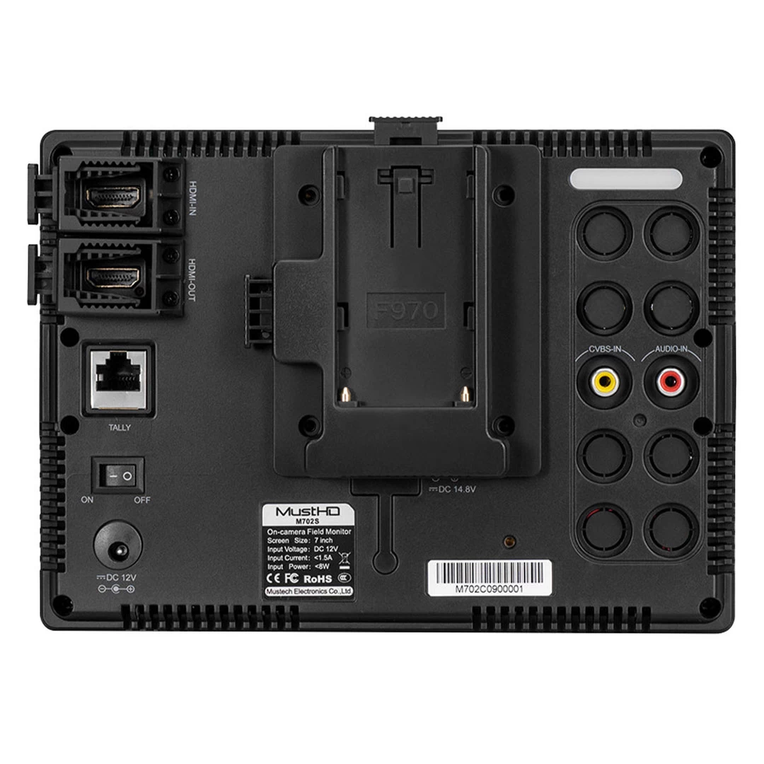 MustHD M702H 7″ Monitor (F970 Battery Plate) 4 MustHD M702H 7″ Monitor (F970 Battery Plate) - Image 4