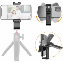 Ulanzi ST-22 Phone Holder 360º Rotatable – With 2 Cold Shoe Mounts