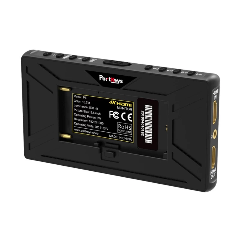 Portkeys P6 5.5″ 4K HDMI Monitor With 3D LUT And Waveform 3 Portkeys P6 5.5″ 4K HDMI Monitor With 3D LUT And Waveform - Image 3
