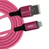 Kondor Blue IJUSTINE Pink Lightning Cable For Iphone Charging & Sync Usb-c & Usb-a (1 Meter)